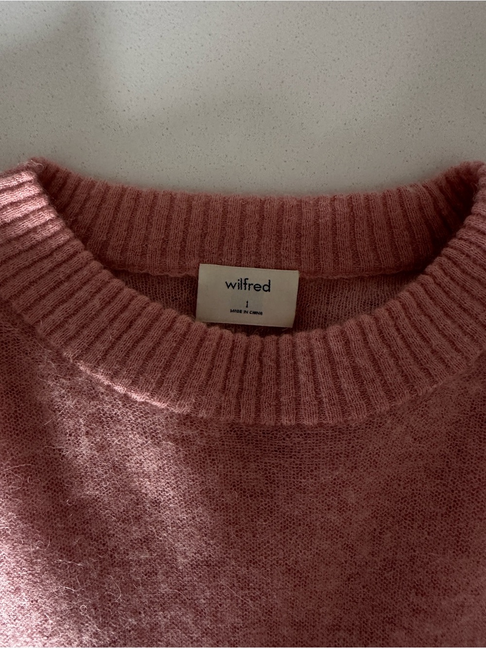 Wilfred Dusty Rose Crewneck Sweater Sheer
